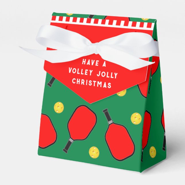 Pickleball Christmas Holiday Favour Box (Front Side)