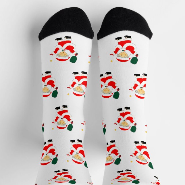 Pickleball Christmas Holiday Gift Socks (Top)