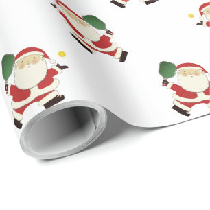 Pickleball Christmas Holiday Gift Wrapping Paper