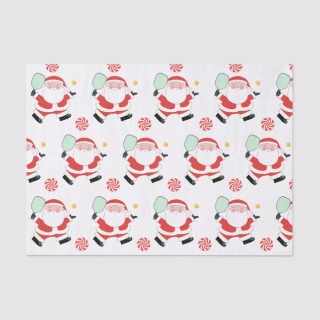 Pickleball Christmas Holiday Gifts Tissue Paper (Front)