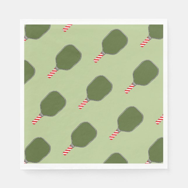 Pickleball Christmas Holiday Napkin (Front)