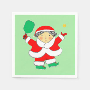 Pickleball Christmas Holiday Party Napkin