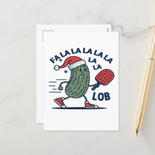 Pickleball Christmas Holiday Postcard
