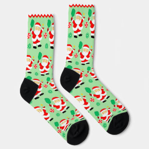 Pickleball Christmas Holiday Socks