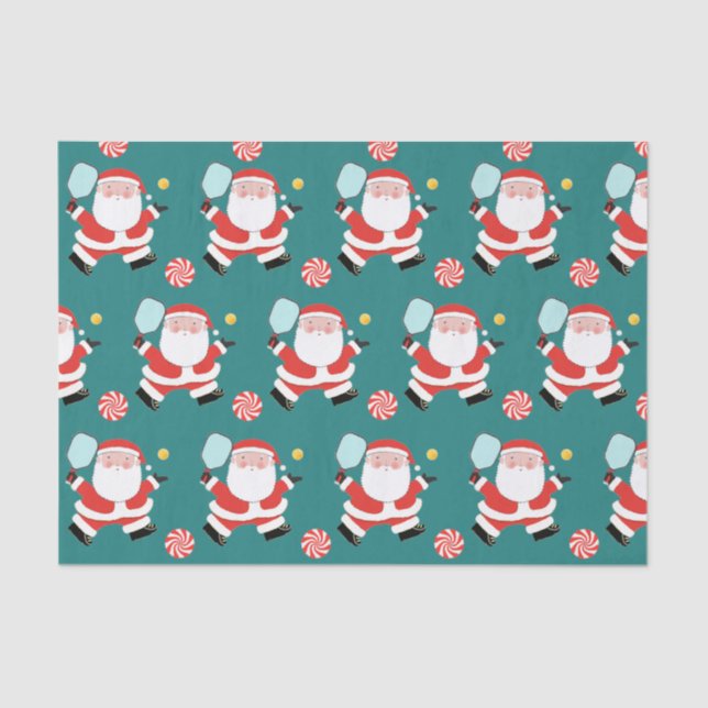Pickleball Christmas Holiday Tissue Paper (Front)