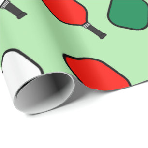 Pickleball Christmas Holiday Wrapping Paper