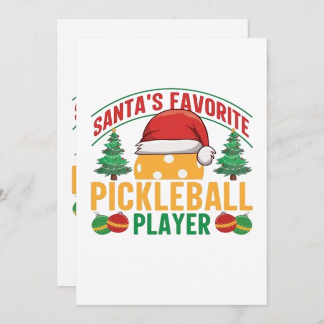 Pickleball Christmas  Invitation (Front/Back)