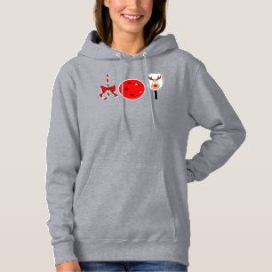 Pickleball Christmas Joy Candy Cane Reindeer Hoodie