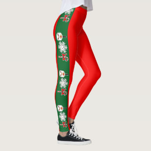 Pickleball Christmas Joy Holiday Tournament Leggings
