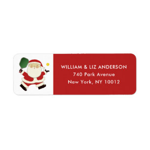 Pickleball Christmas Label