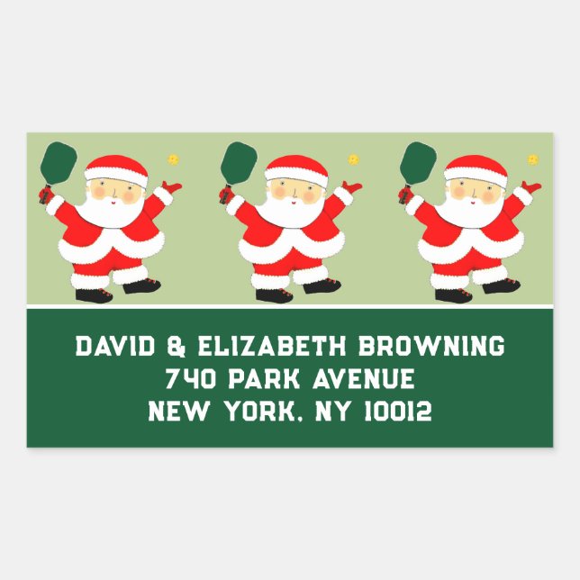 Pickleball Christmas Labels (Front)