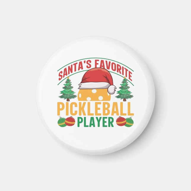 Pickleball Christmas  Magnet (Front)