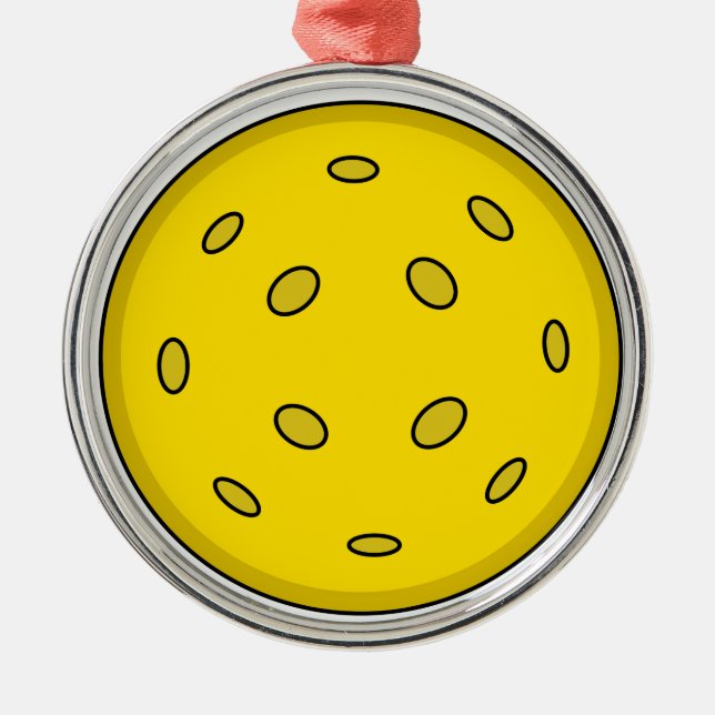 Pickleball Christmas Metal Tree Decoration (Front)