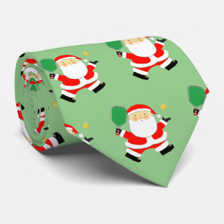 Pickleball Christmas Neck Tie