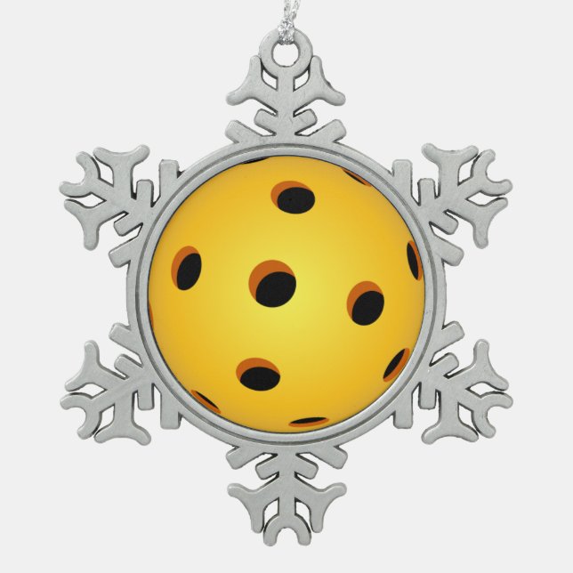 Pickleball Christmas Ornament Snowflake (Front)