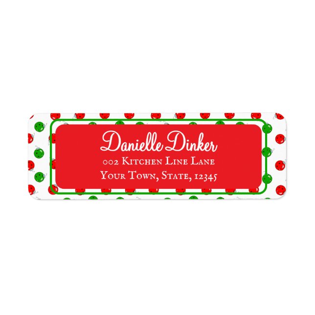 Pickleball Christmas Ornaments Party Invites Card  (Front)