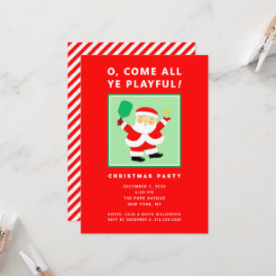 Pickleball Christmas Party Invitations