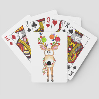 Pickleball Christmas Reindeer Playing Cards