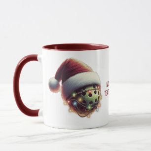 Pickleball Christmas Santa Hat Pickleable Gift Mug