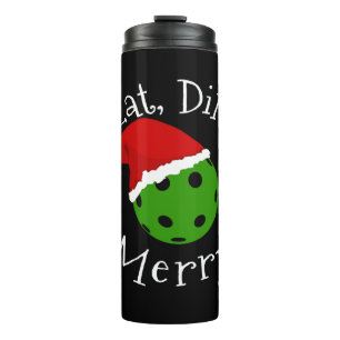 Pickleball Christmas Saying Thermal Tumbler