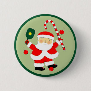Pickleball Christmas Stocking Stuffers 6 Cm Round Badge