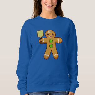 Pickleball Christmas Sweatshirt - Gingerbreadman