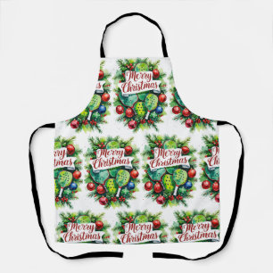 Pickleball Christmas themed Apron