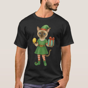 Pickleball Christmas themed for Cat Lovers T-Shirt