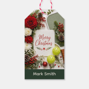 Pickleball Christmas themed Gift Tags