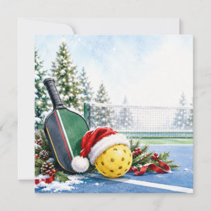 Pickleball Christmas themed Holiday Card