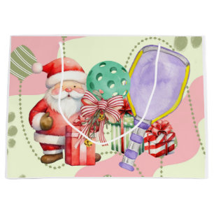 Pickleball Christmas themed Large Gift Bag