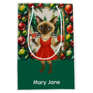 Pickleball Christmas themed  Medium Gift Bag