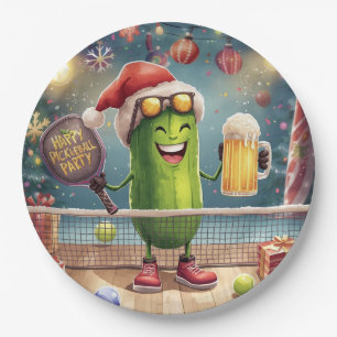 Pickleball Christmas themed  Paper Plate