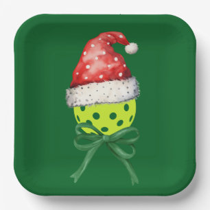 Pickleball Christmas themed  Paper Plate