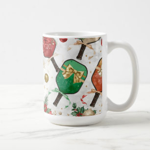 Pickleball Christmas themed with Paddle  Coffee Mug