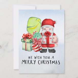 Pickleball Christmas themed with Santa Claus Holiday Card