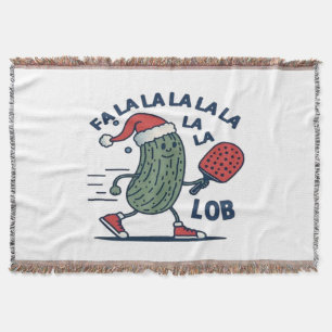 Pickleball Christmas Throw Blanket