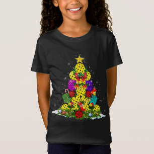 Pickleball Christmas Tree Santa Xmas Lights T-Shirt