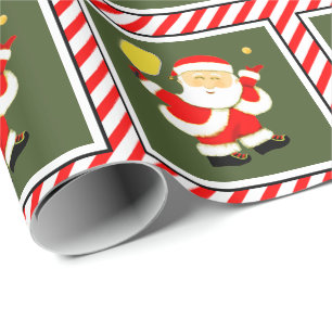 Pickleball Christmas Wrapping Paper