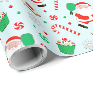Pickleball Christmas Wrapping Paper