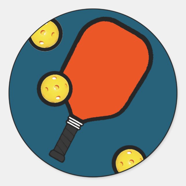 Pickleball Classic Round Sticker (Front)