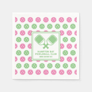 Pickleball Club Backyard Pickle Court Custom Text Napkin