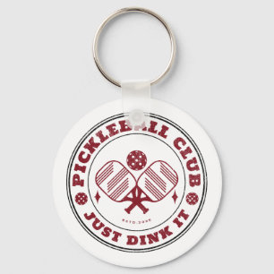 Pickleball Club Just Dink It Vintage Key Ring