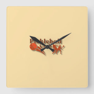 Pickleball Club Logo - Custom Gear & Gifts Square Wall Clock