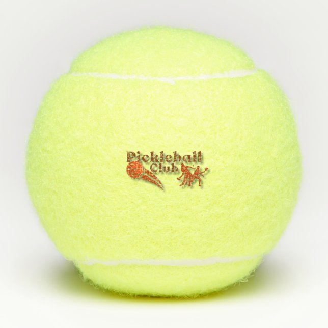 Pickleball Club Logo - Custom Gear & Gifts Tennis Balls (Front)