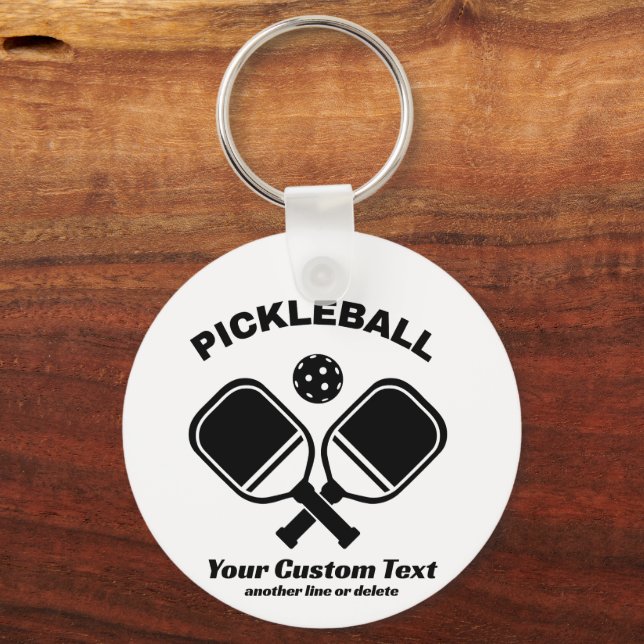Pickleball Club Pickleball Paddle & Ball Custom Key Ring (Front)