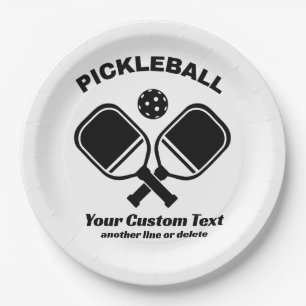 Pickleball Club Pickleball Paddle & Ball Custom Paper Plate