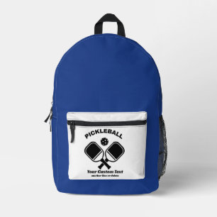 Pickleball Club Pickleball Paddle & Ball Custom Pr Printed Backpack