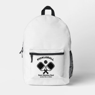 Pickleball Club Pickleball Paddle & Ball Custom Pr Printed Backpack
