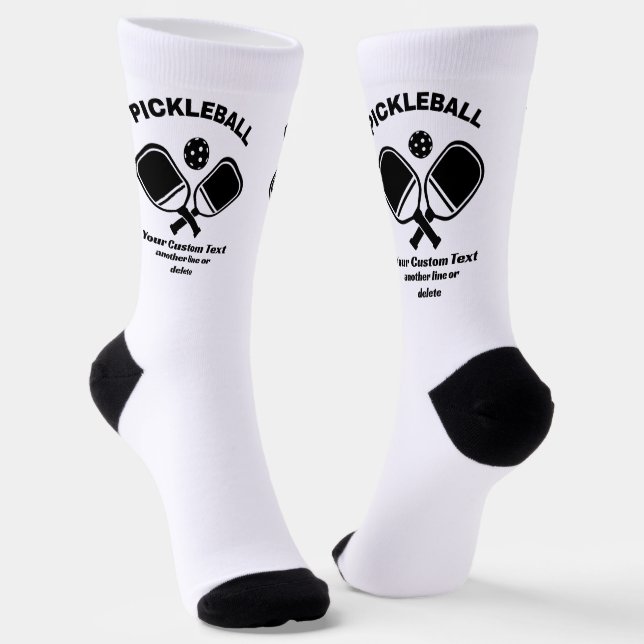 Pickleball Club Pickleball Paddle & Ball Custom Socks (Angled)